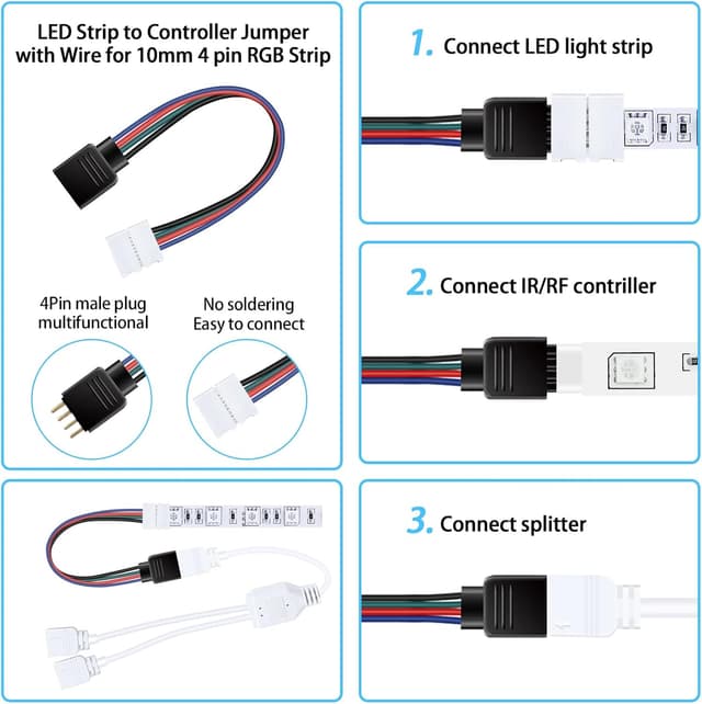 Thumbnail 3 de LED Strip Verbinder 10 mm RGB 5050 4-polig
