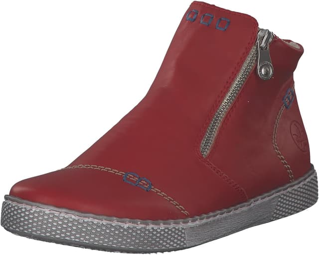 Detalle 1 de Rieker Damen L1260 Mode-Stiefel – synthetisches Material mit Schnellverschluss