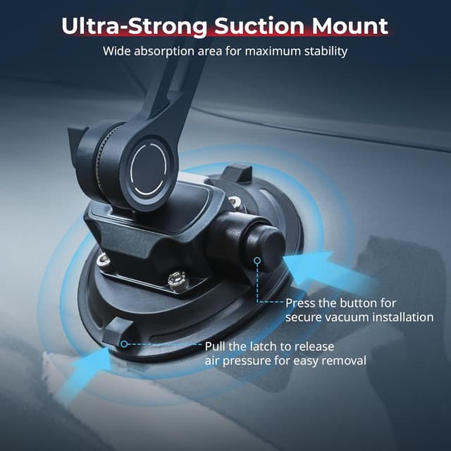 Detalle 1 de SMALLRIG Mini Stoßdämpferarm 5123 – 4-Zoll-Vakuum-Saugnapf für DJI Osmo Pocket 3, Action-Cams & Insta360