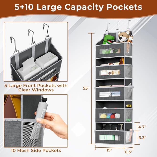 Thumbnail 1 de 2-Pack Over the Door Organizer