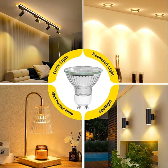 Detalle 2 de Caldarax 8x GU10 MR16 Halogen, 35 W dimmbar (230 V) – warmweiß 2800 K, 45° Abstrahlwinkel