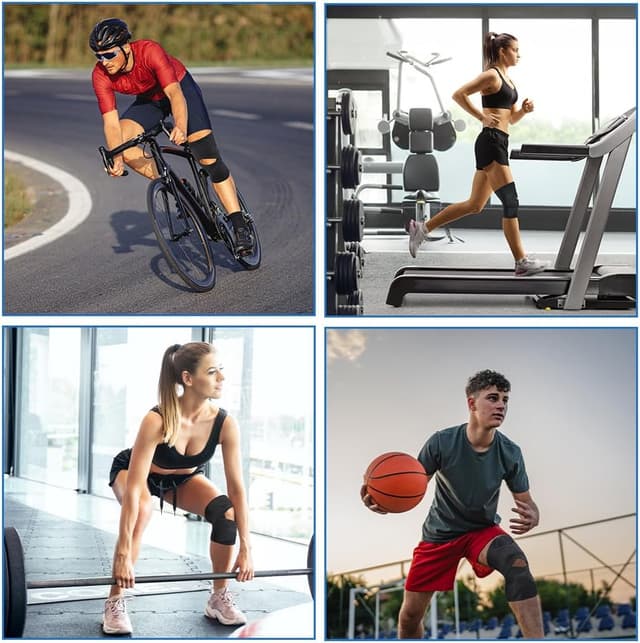 Thumbnail 6 de AOOWU Tutore ginocchio con supporto rotuleo regolabile e stabilizzatori laterali