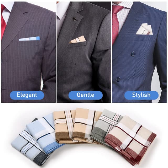 Thumbnail 6 de Aomig Taschentücher Herren 40 cm 12er Set