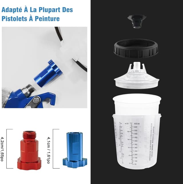 Thumbnail 1 de Godet de Peinture pour Pistolet Pulvérisateur 650 ml