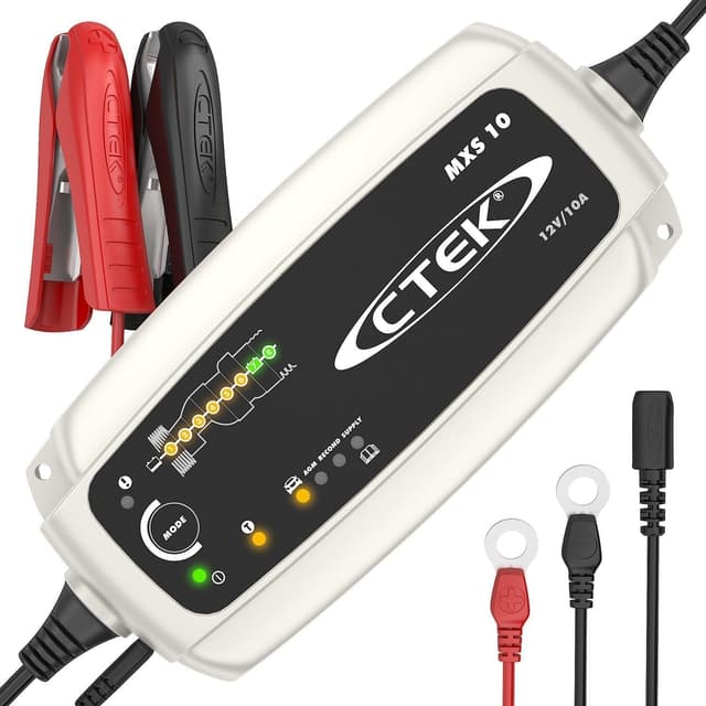 Detalle de CTEK Multi MXS 10 10A 12V 8-Stage Battery Charger Conditioner (Sky/Black)