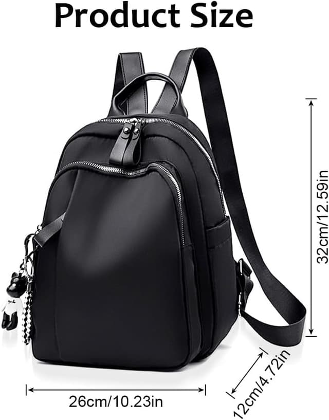 Detalle 2 de Aucuu Damen-Rucksack klein, wasserdichtes Daypack aus Nylon mit Diebstahlschutzfach