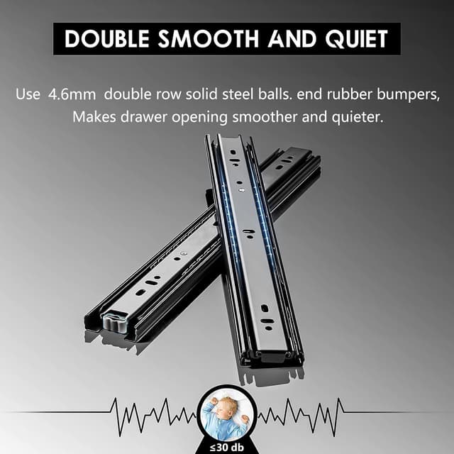 Detalle de AOLISHENG Drawer Runners 300mm 45kg load capacity 🛠