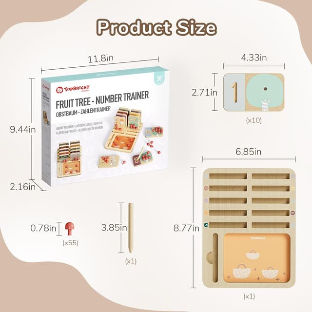 Thumbnail 6 de TOP BRIGHT Montessori Lernspielzeug ab 3 Jahren