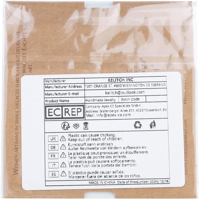 Detalle 2 de KELITCH Classic Peace Anhänger Halskette „Love“ mit Frosted Crystal Perlen (lila, A)