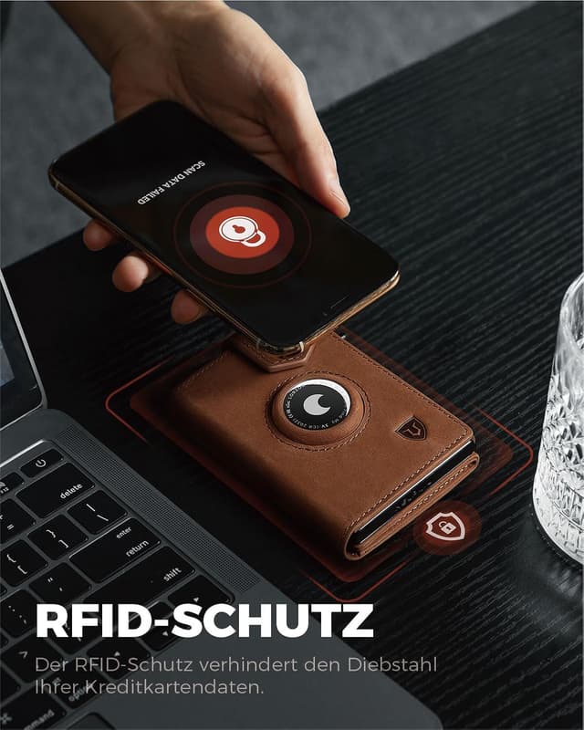 Thumbnail 5 de LORZOR Slim Wallet Leder Portemonnaie 10 Karten 👛