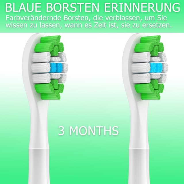 Detalle de 12 Ersatzbürstenköpfe für Philips Sonicare – kompatibel mit Sonicare Handgriffen (weiß)