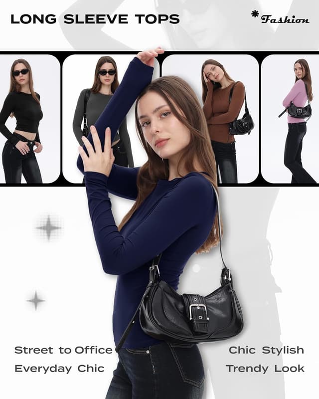 Detalle de GAYHAY Long Sleeve Crop Top 2025