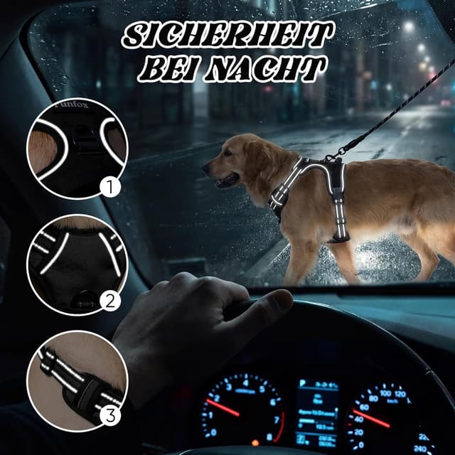 Detalle 2 de Funfox Hundegeschirr Anti-Zug, 32 bis 45 cm