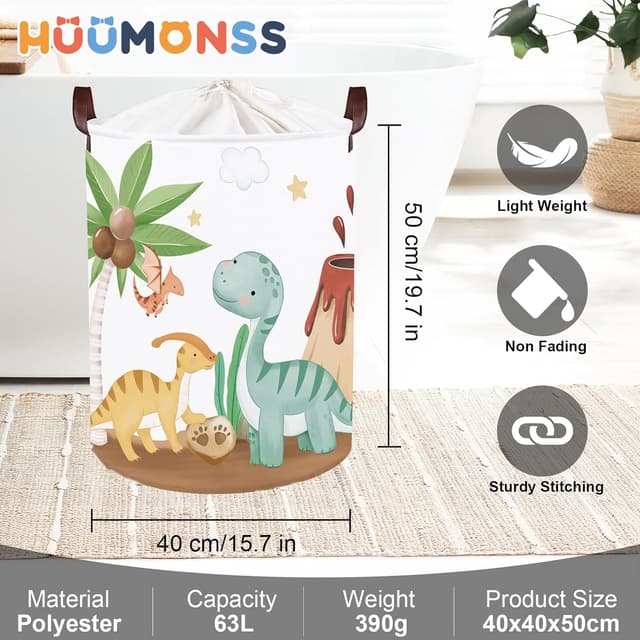 Thumbnail 5 de HUUMONSS Dinosaurs Baby Laundry Hamper 63L