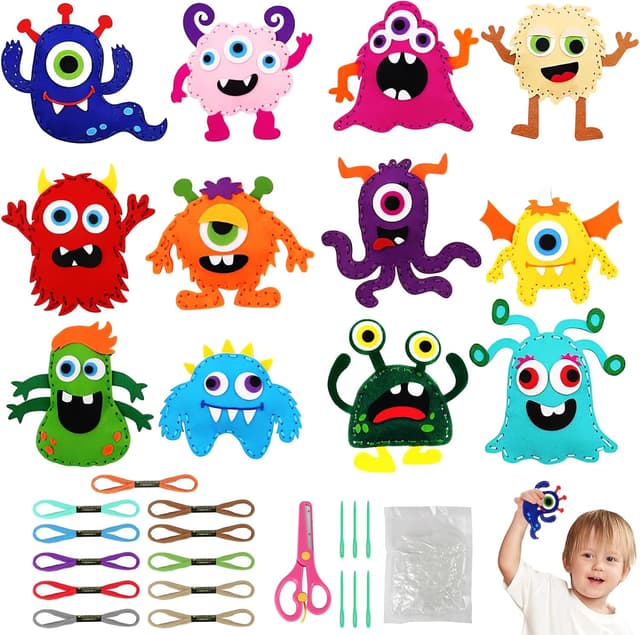 Detalle de Vicloon 12 pcs kit de couture enfant en feutre (à partir de 6 ans)