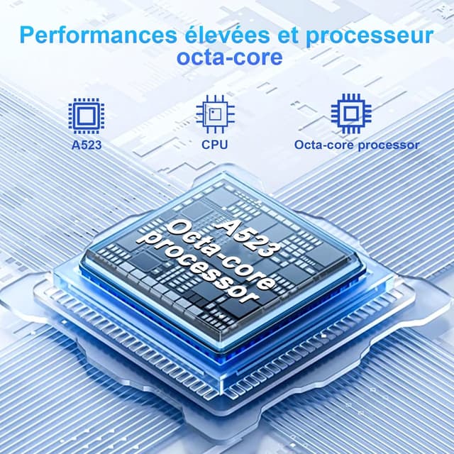 Detalle de Tablette 10 pouces Android 2026 Octa Core 20Go RAM + 128Go ROM (ext. TF) 5G Wi‑Fi FHD avec étui, clavier et souris