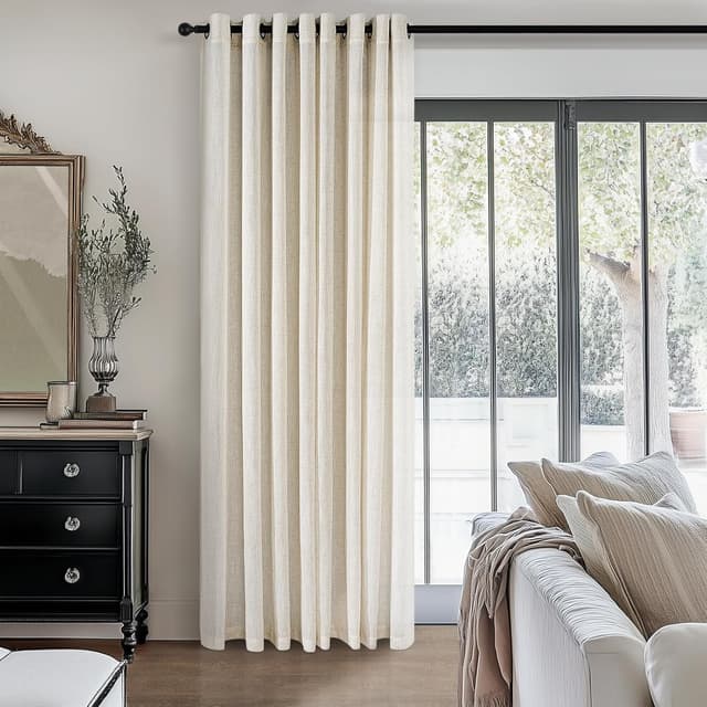 Detalle 2 de Topfinel Cortinas Modernas Visillo Lino Transparentas 140x245cm 🪟