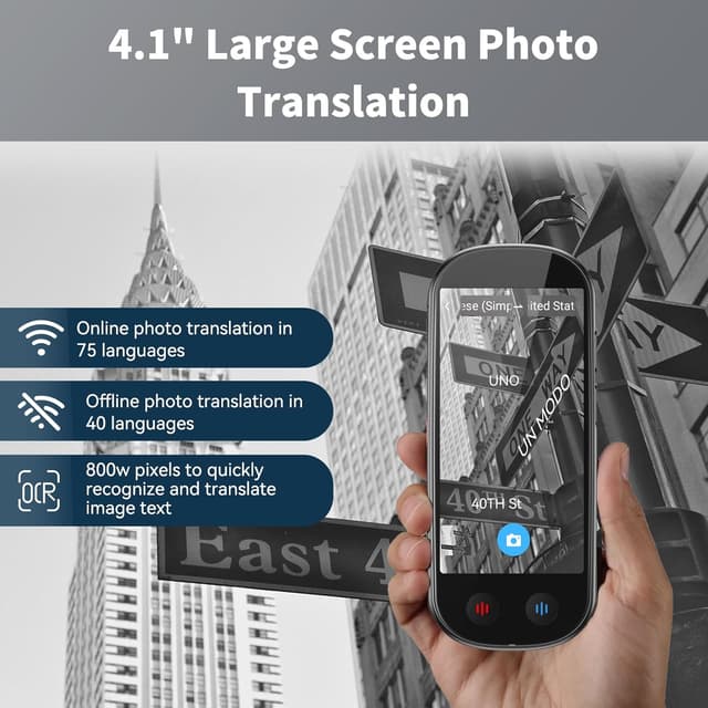 Detalle 2 de MoStrive Sprachübersetzer 150 Sprachen Translator