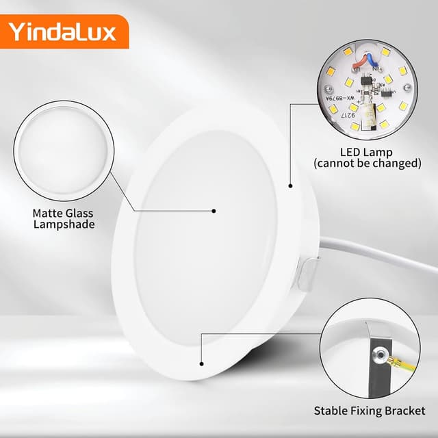 Detalle 1 de YindaLux 3er Set LED Einbaustrahler 3 W