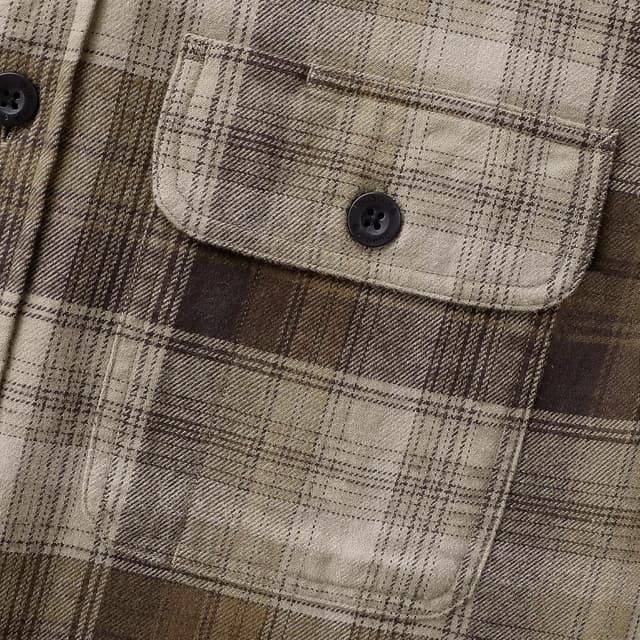 Detalle de Dubinik Flanellhemd Herren Regular Fit kariert mit Button-down (Langarm)