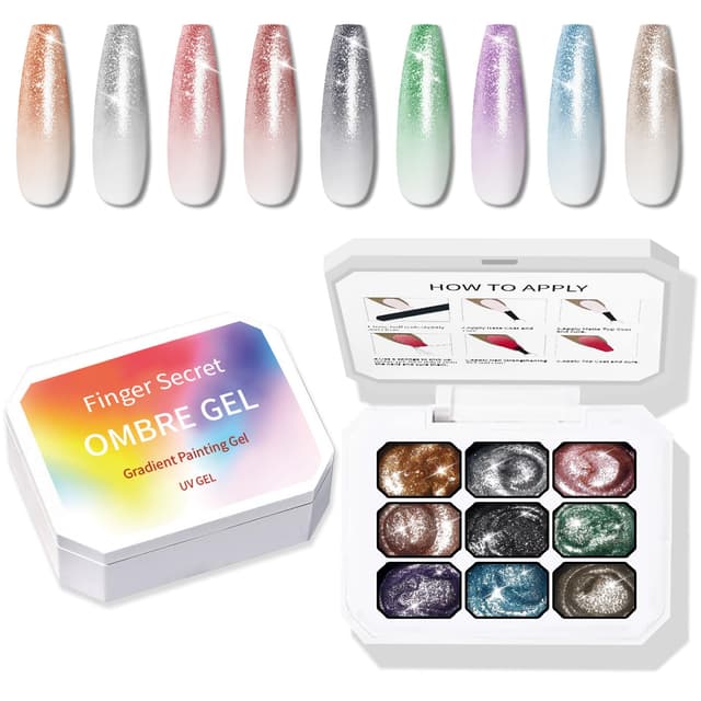 Detalle de Karroy Ombre Sponge Pat Paint Nail Gel (9 Colors, No Wipe, UV/LED Curing)