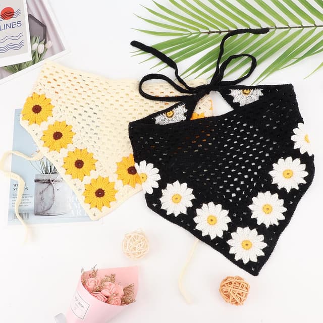 Thumbnail 6 de DRESHOW 2er-Set Damen Boho Stirnbänder / Dreieck-Kopftücher aus Polyester – elastisch zum Binden