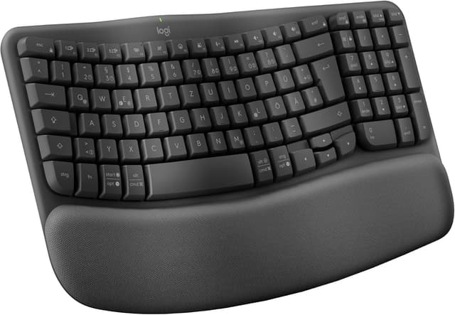 Detalle de Logitech Wave Keys Ergonomische Tastatur Graphit