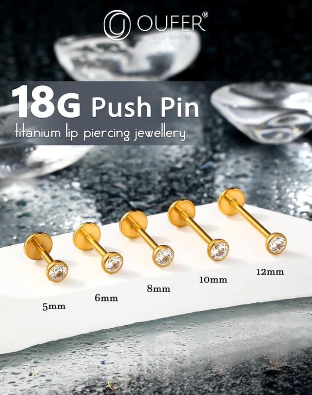 Thumbnail 4 de OUFER Labret Titane 18G 5–12 mm labret piercing