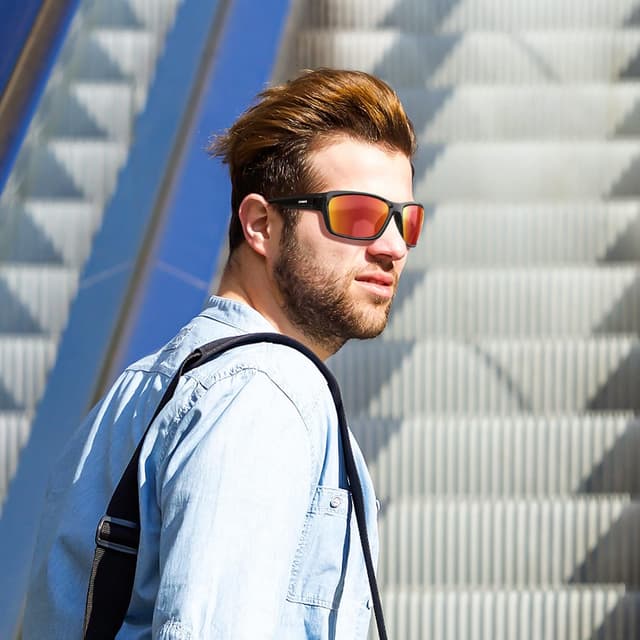 Detalle 2 de BONDDI Polarised Sports Sunglasses with UV400 Protection (TR90 Frame) + Hard Case