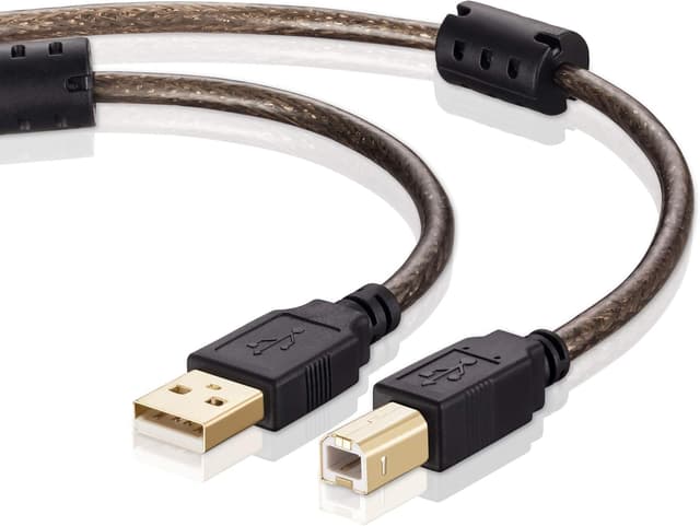 Detalle de TanQY Printer Cable 10M (USB 2.0) – USB-A to USB-B male printer/scanner lead
