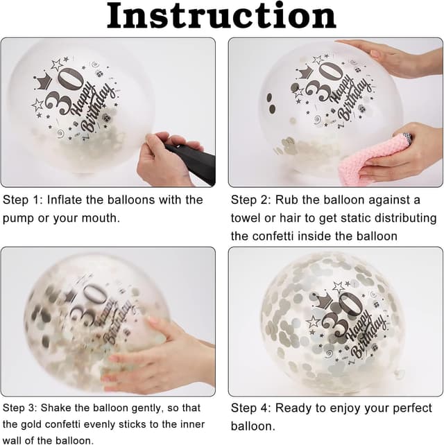 Detalle de Afirbeone 18th Birthday Decorations (Navy Blue & Silver) — Happy 18th Banner, Triangle Flags, Confetti & Foil Balloons