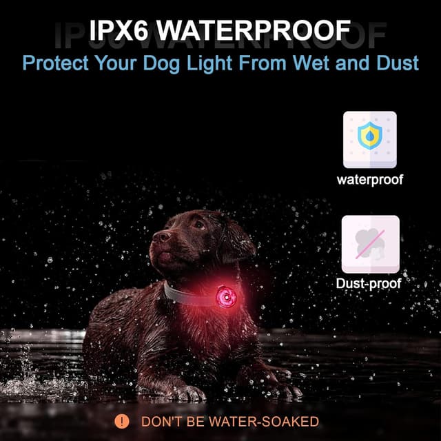 Detalle 2 de UMIONE Rechargeable Dog Light (7 colours) – 100% waterproof night walking safety LED
