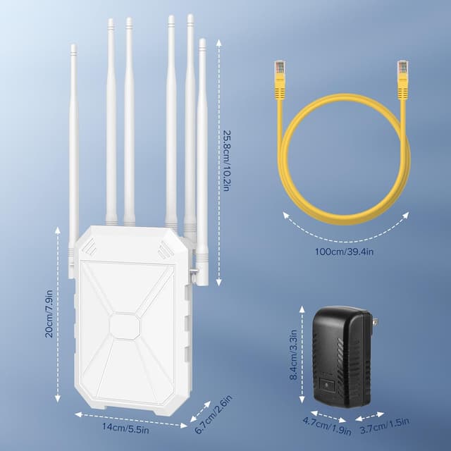 Thumbnail 6 de INEAUTO AX1800 ripetitore WiFi esterno 6 antenne