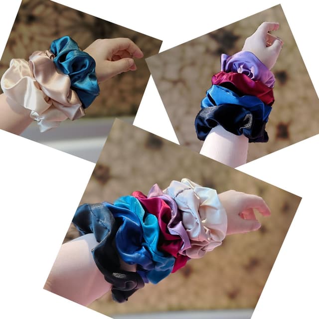 Thumbnail 4 de FZHGVML Große Seiden Scrunchies 7er Set
