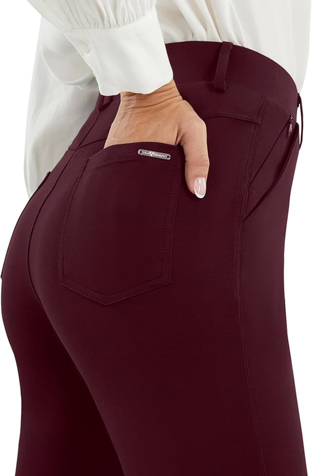 Detalle 2 de AFITNE Straight Leg Trousers with Pockets for Women (pull-on workwear), available in 29/31/33 inch lengths