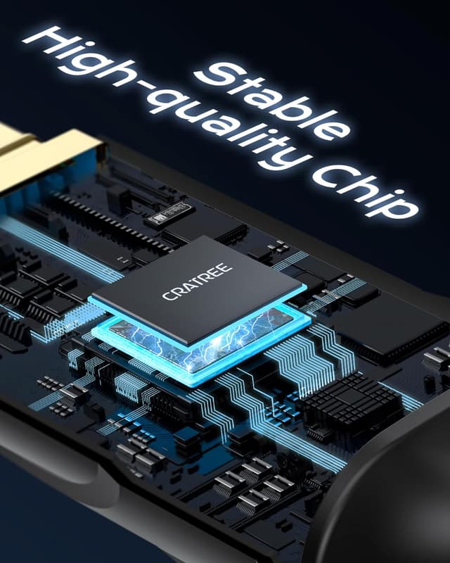 Detalle 2 de Cratree 8K Fiber Optic HDMI Cable (100FT) — HDMI 2.1, 48Gbps, supports 8K 60Hz & 4K 120Hz