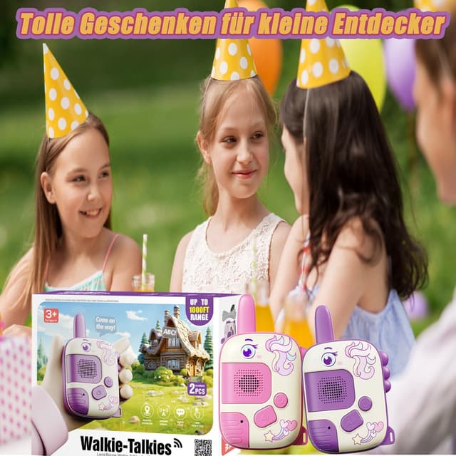 Thumbnail 6 de Kinder-Walkie-Talkies (ab 3–8 Jahren) mit Einhorn-Design – robustes Spielzeug für Outdoor-Abenteuer