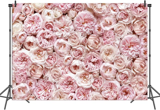 Thumbnail 4 de BINQOO 7x5ft 3D Pink Floral Backdrop