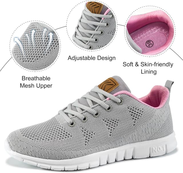 Detalle 2 de FUDYNMALC Women’s Fashion Lightweight Sneakers with Memory Foam Insole and Non-Slip EVA Sole