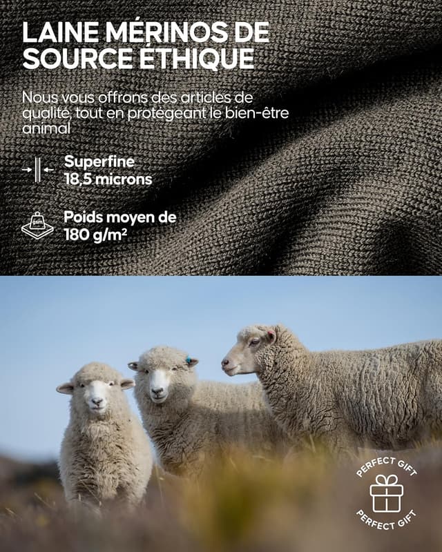 Thumbnail 4 de DANISH ENDURANCE Leggings thermiques laine mérinos