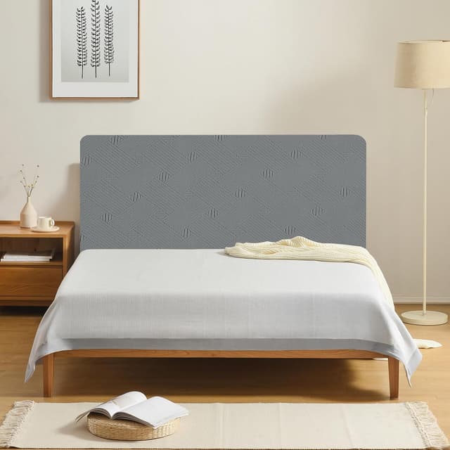 Detalle 2 de Ystyle Copri Testiera Letto elasticizzato universale 180 cm in grigio chiaro, lavabile antipolvere