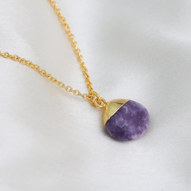Thumbnail 3 de Gempires Purple Lepidolite Necklace Pear Pendant