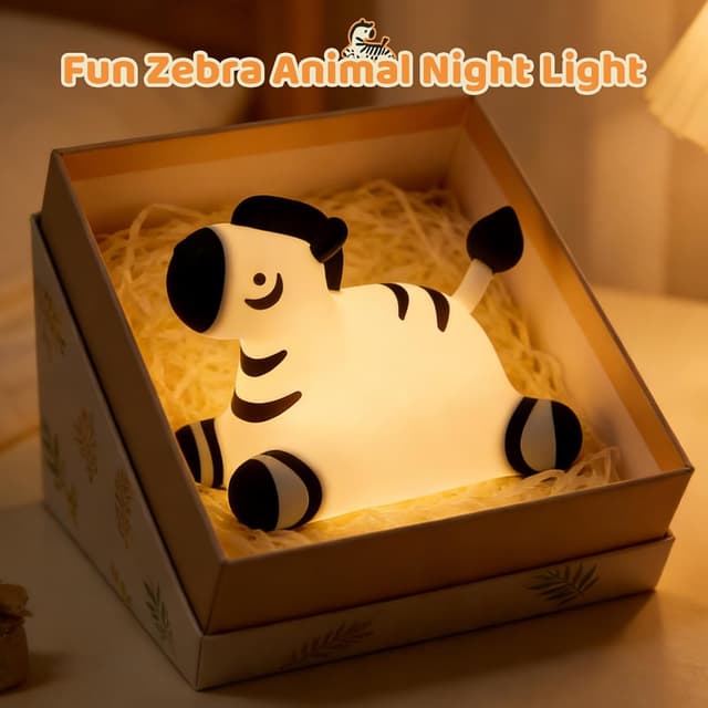 Thumbnail 6 de Gemmac USB-Nachtlicht aus Silikon „Kawaii“ mit Touch, dimmbar und Timer (wiederaufladbar, 7 Farben)