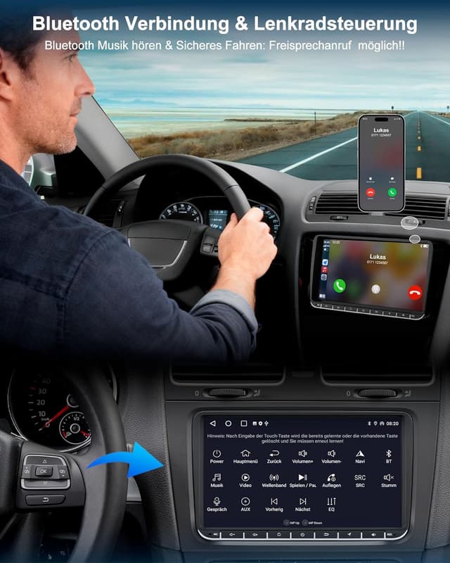 Thumbnail 3 de VW Autoradio 9 Zoll 2+64GB für Golf 5–6