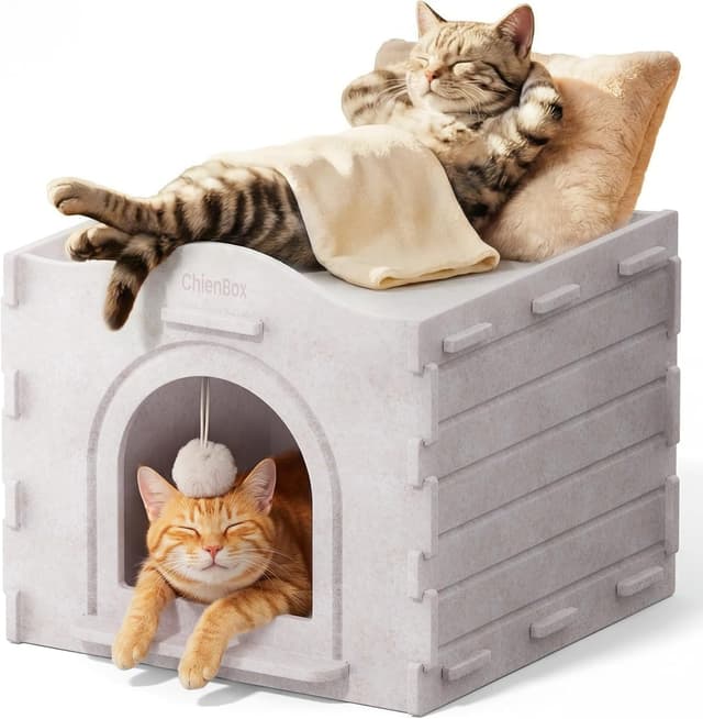 Detalle de ChienBox Katzenhaus Indoor Filz 38×38×33 cm