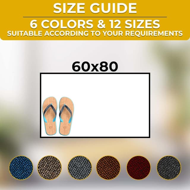 Detalle de Homatz Indoor Outdoor Door Mat 60x80cm