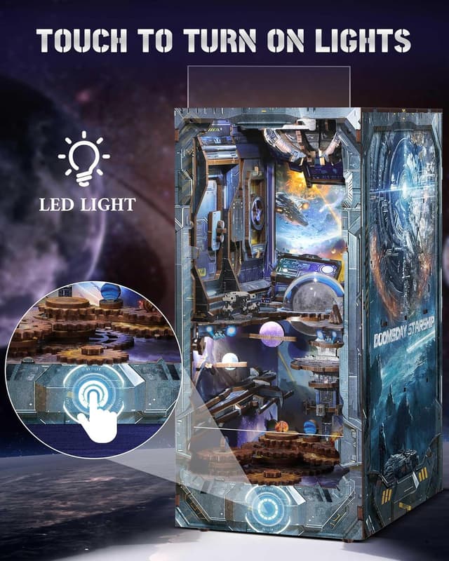 Thumbnail 1 de RONSTONE Book Nook Kit Doomsday Starship