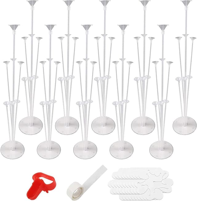 Detalle de 10 Sets Balloon Stand Kits 70cm table balloon stand 🎈