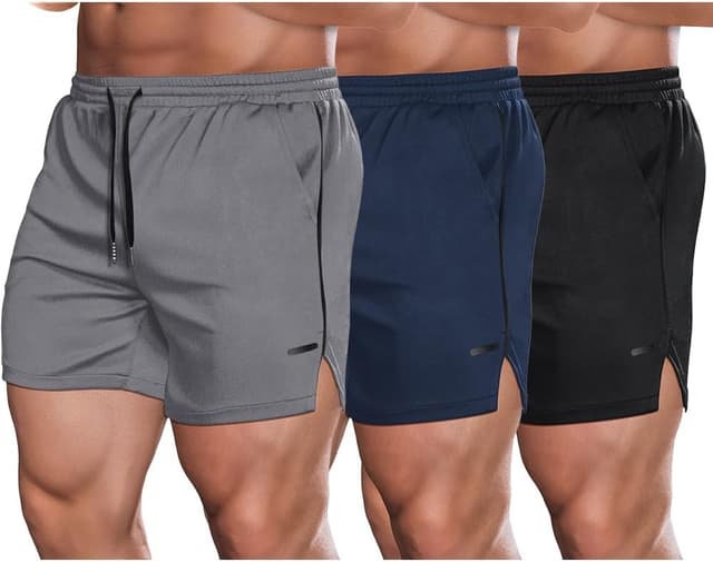 Thumbnail 5 de COOFANDY 2 Pack Gym Workout Shorts 5 Inch