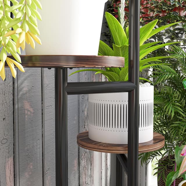 Thumbnail 8 de Outsunny Estantería para Plantas 5 Niveles Madera y Acero 🌱